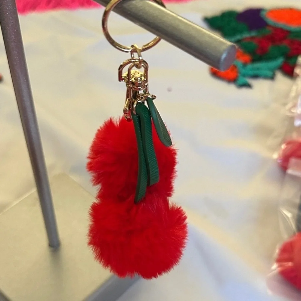 Keychain/Bag-charm! Red double Cheeries New 🍒